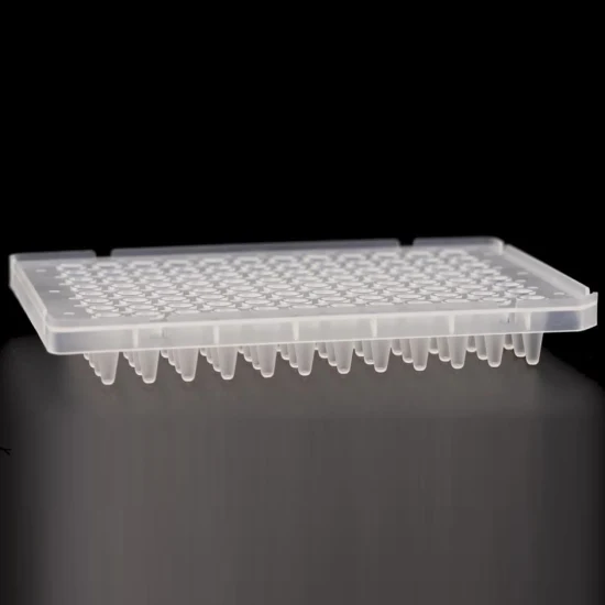 Plaque PCR demi-jupe GEB 0,1 ml à 96 puits compatible avec les consommables de laboratoire ABI